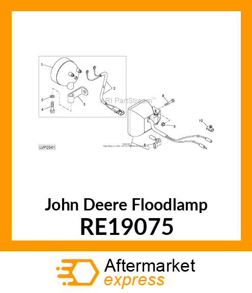 FLOODLAMP, LAMP, TRACTOR, HALOGEN RE19075