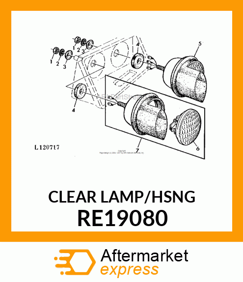 FLOODLAMP, TRACTOR, HALOGEN RE19080