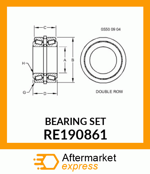 BEARING, PUMP DRIVE RE190861