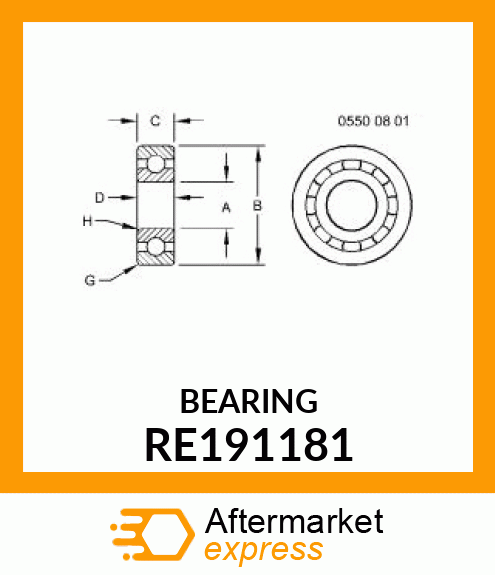 BEARING,BALL RE191181