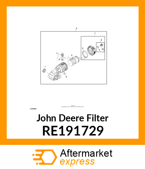 FILTER, HYDRAULIC FILTER ASSEMBLY RE191729