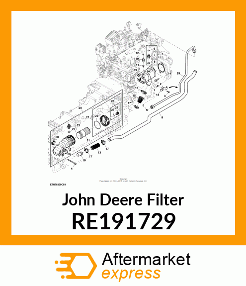 FILTER, HYDRAULIC FILTER ASSEMBLY RE191729