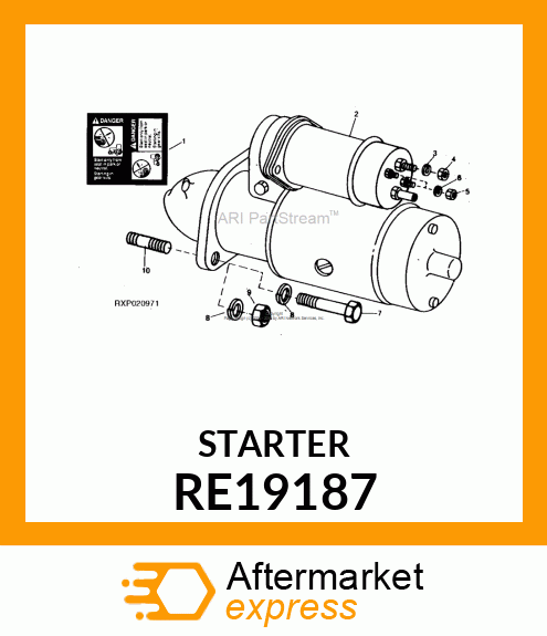 Starter Motor - STARTER MOTOR, DEMARREUR RE19187