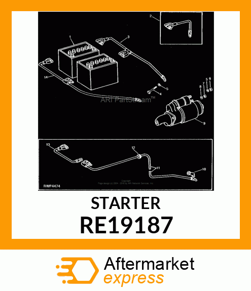 Starter Motor - STARTER MOTOR, DEMARREUR RE19187