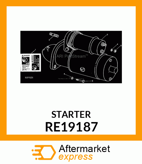 Starter Motor - STARTER MOTOR, DEMARREUR RE19187