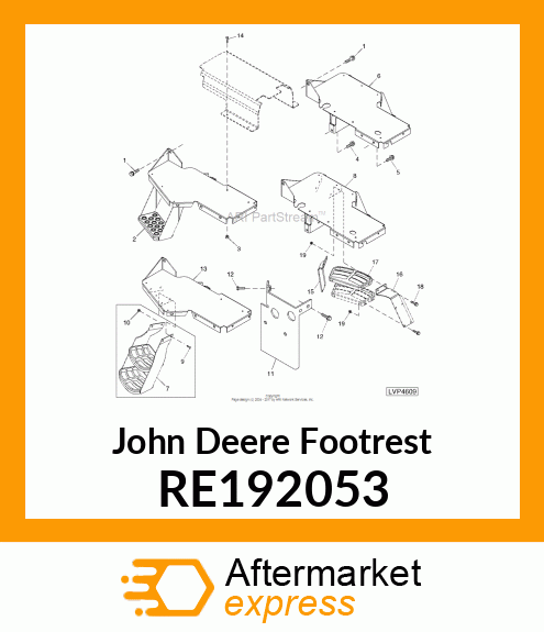 FOOTREST, ASSEMBLY, LH P/R RE192053