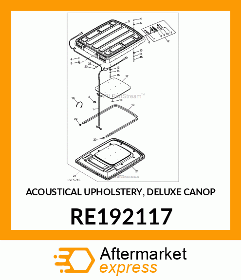 ACOUSTICAL UPHOLSTERY, DELUXE CANOP RE192117