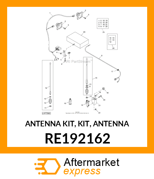 ANTENNA KIT, KIT, ANTENNA RE192162