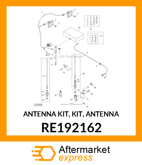 ANTENNA KIT, KIT, ANTENNA RE192162