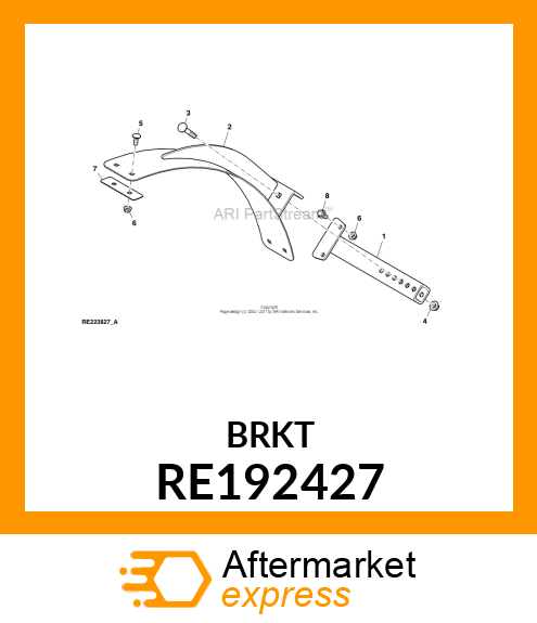 BRACKET, FENDER BRACKET ASSEMBLY RE192427