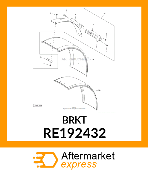 SUPPORT, FENDER SUPPORT ASSEMBLY A RE192432