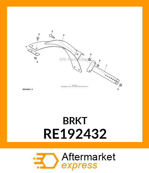 SUPPORT, FENDER SUPPORT ASSEMBLY A RE192432