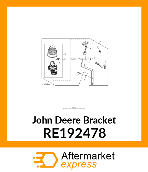 BRACKET, BEACON LIGHT ASSEMBLY, LH RE192478