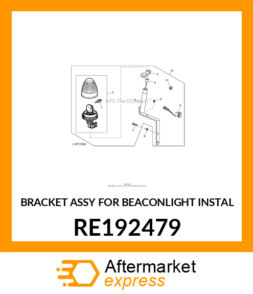 BRACKET ASSY FOR BEACONLIGHT INSTAL RE192479