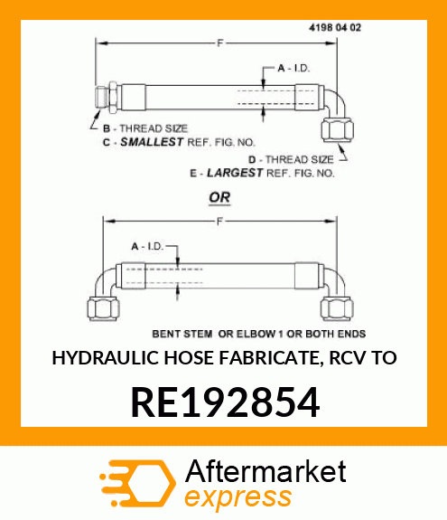 HYDRAULIC HOSE RE192854