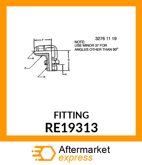 ELBOW FITTING, 90 DEGREE ADJUSTABLE RE19313