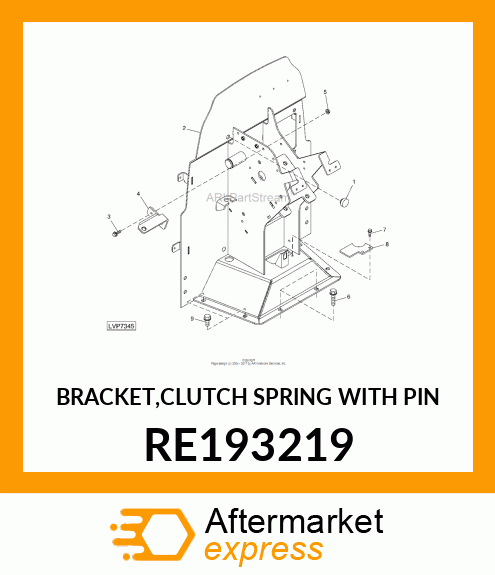 BRACKET,CLUTCH SPRING WITH PIN RE193219