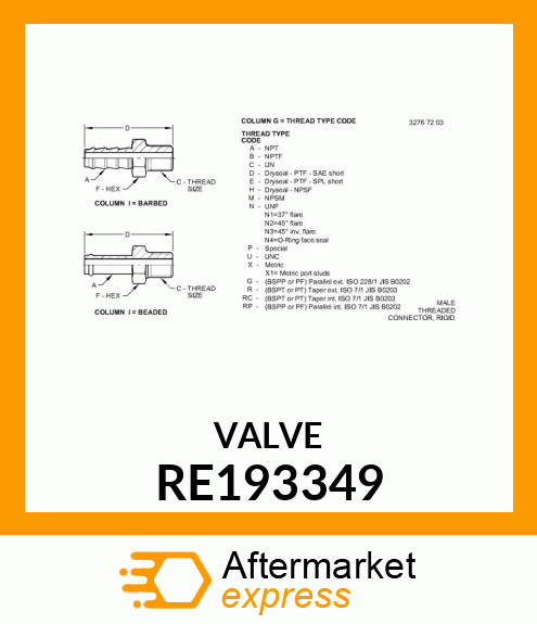 HOSE FITTING RE193349