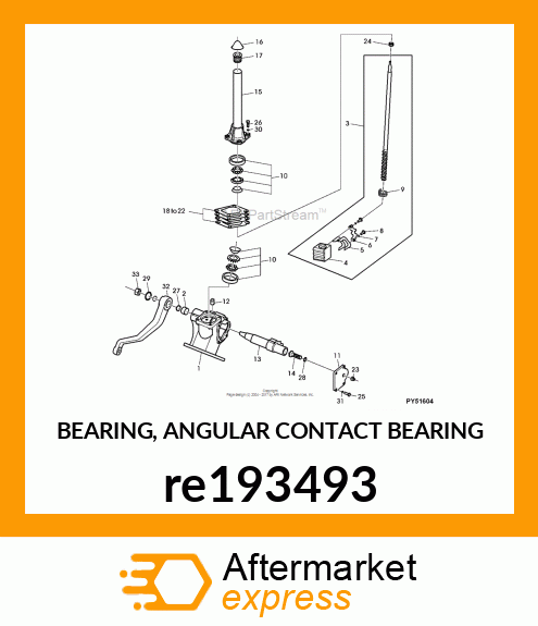 BEARING, ANGULAR CONTACT BEARING re193493