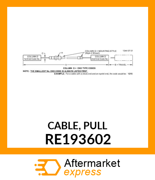 CABLE, PULL RE193602