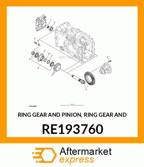 RING GEAR AND PINION, RING GEAR AND RE193760