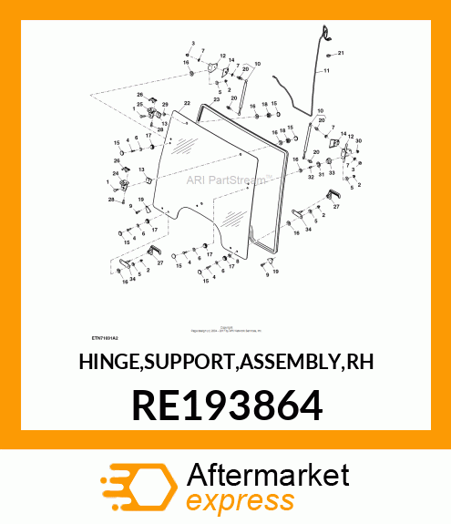 HINGE,SUPPORT,ASSEMBLY,RH RE193864