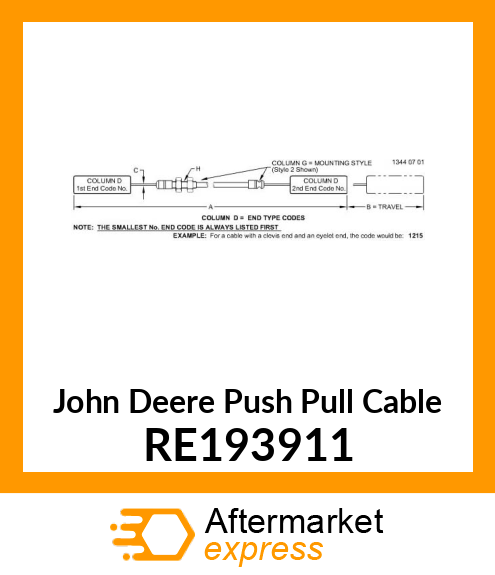 CABLE,CLUTCH CABLE RE193911