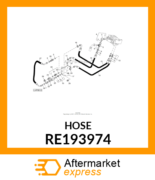 HOSE, HYDRAULIC ASSEMBLY RE193974