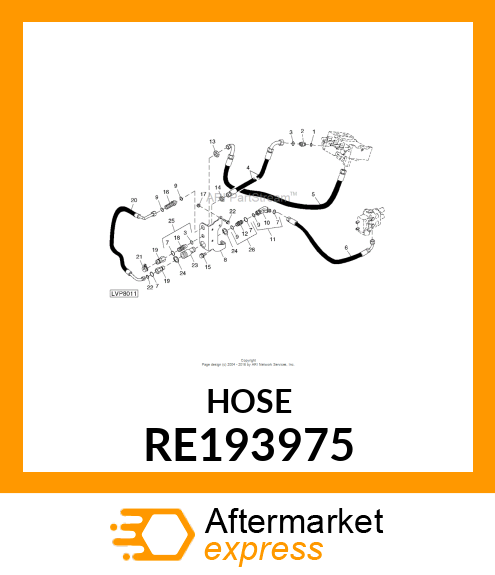 HOSE, HYDRAULIC ASSEMBLY RE193975