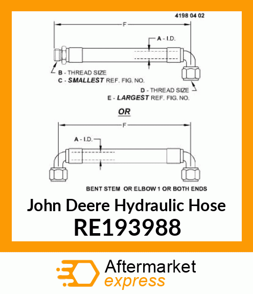 HYDRAULIC HOSE RE193988