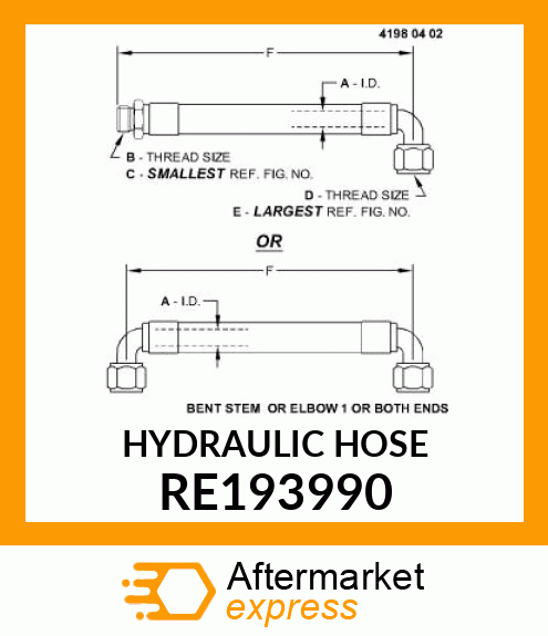 HYDRAULIC HOSE RE193990