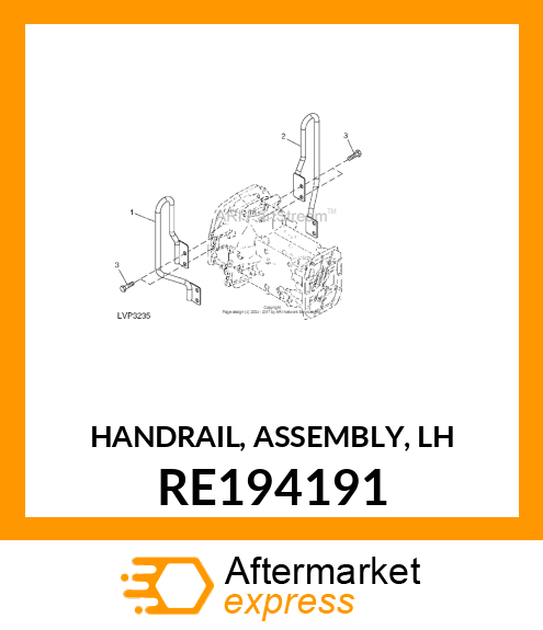 HANDRAIL, ASSEMBLY, LH RE194191