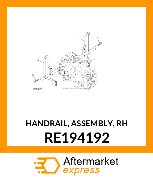 HANDRAIL, ASSEMBLY, RH RE194192