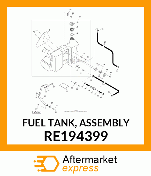 FUEL TANK, ASSEMBLY RE194399