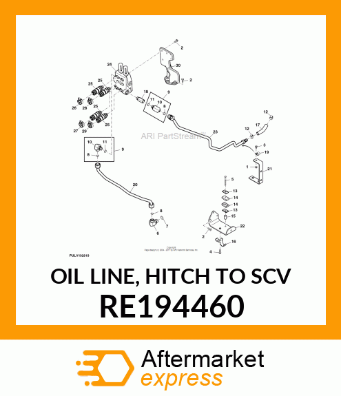 OIL LINE, HITCH TO SCV RE194460