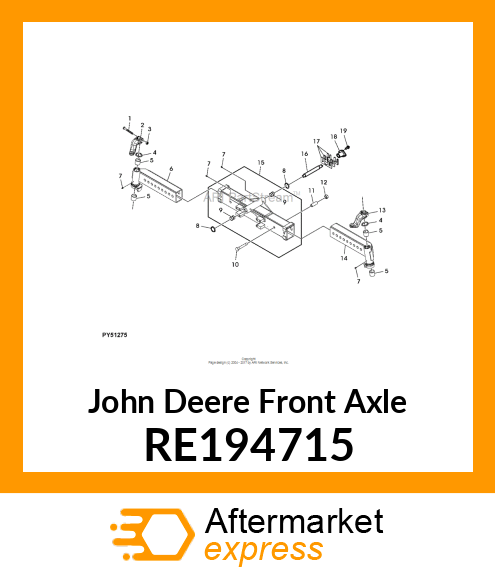 FRONT AXLE, NON RE194715