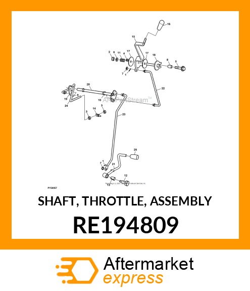 SHAFT, THROTTLE, ASSEMBLY RE194809