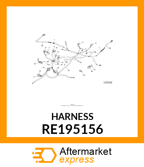 CHASSIS, WIRING HARNESS REAR RE195156