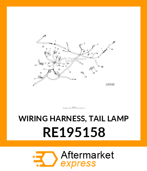 WIRING HARNESS, TAIL LAMP RE195158