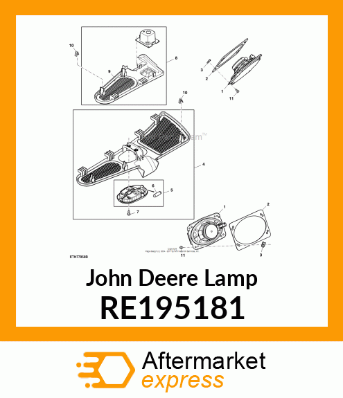 SIDE LIGHT, SIDE LIGHT, DOME LIGHT RE195181