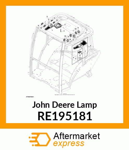 SIDE LIGHT, SIDE LIGHT, DOME LIGHT RE195181