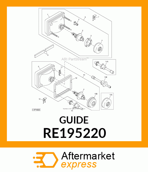 GUIDE, HEAD LAMP RE195220