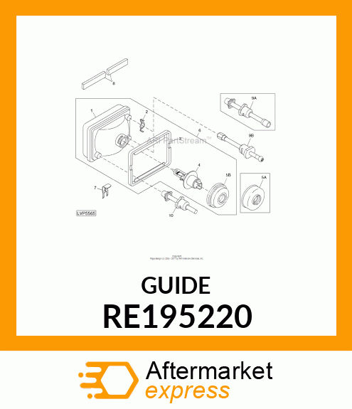 GUIDE, HEAD LAMP RE195220