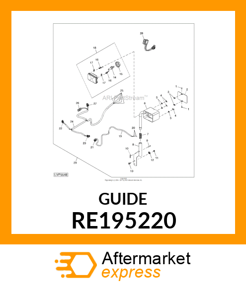 GUIDE, HEAD LAMP RE195220