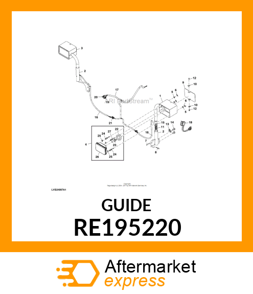 GUIDE, HEAD LAMP RE195220