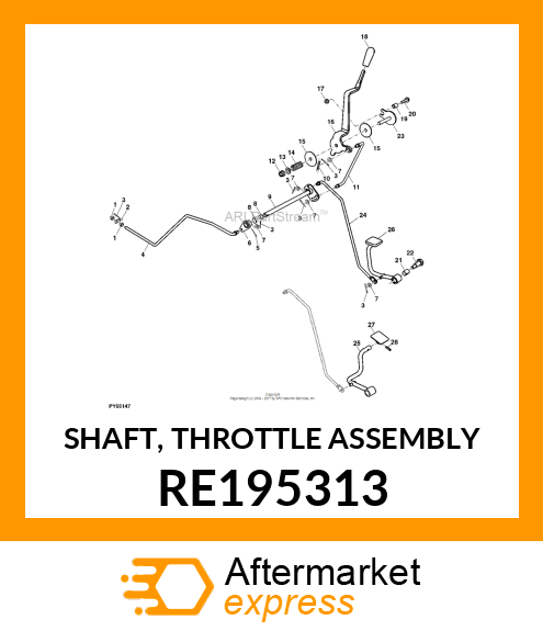 SHAFT, THROTTLE ASSEMBLY RE195313