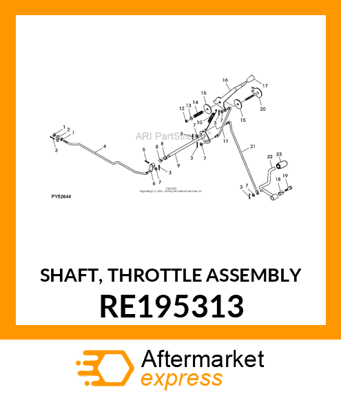 SHAFT, THROTTLE ASSEMBLY RE195313