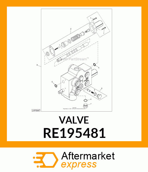 SELECTIVE CONTROL VALVE, DUAL STD M RE195481