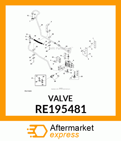 SELECTIVE CONTROL VALVE, DUAL STD M RE195481