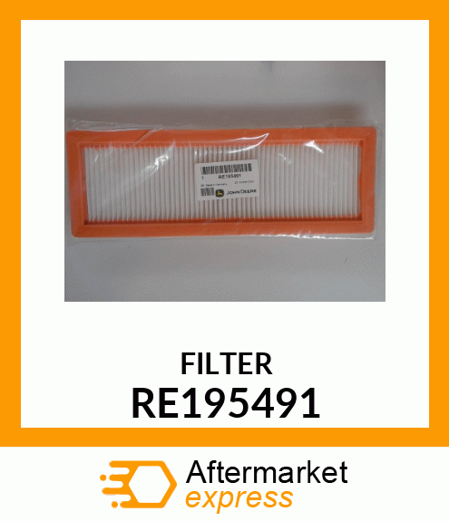 AIR FILTER, RECIRCULATION CAB AIR F RE195491